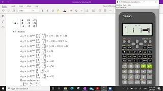 Cofactor of Matrix by Calculator in 15 Seconds