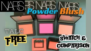 NARS TALC-FREE POWDER BRUSH swatch & comparison with Tom Ford blush