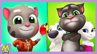 Talking Tom Splash Force vs Talking Tom Bubble Shooter.Меткость и Головоломки.Том против Енотов