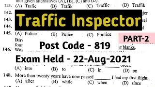 HP Traffic Inspector (Post Code - 819) Solved Questions Paper||HPSSC|| (PART-2)