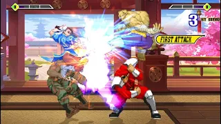 MUGEN Shenanigans: Guile and Chun-Li VS Sagat and M. Bison(Vega)