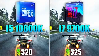 Core i5 10600K vs Core i7 9700K مقارنة بين قوة الأداء في الألعاب بين المعالج