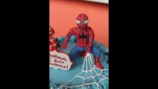 Как сделать Человека Паука Мастичная фигурка Оформление торта