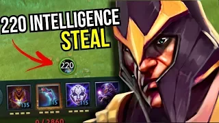 WORLD RECORD - 220 Intelligence Steal Silencer by S1metris 7.09 | Dota 2