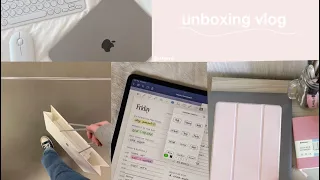 Unboxing iPad air 5 📦 [starlight], apple pencil [2nd generation] & accessories 🎧💌🏹