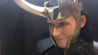 Queen Studios Lifesize 1:1 Loki Bust with Horned Helmet!