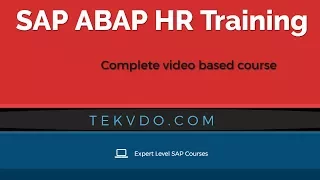 SAP ABAP HR Training - Complete video based course - HR ABAP