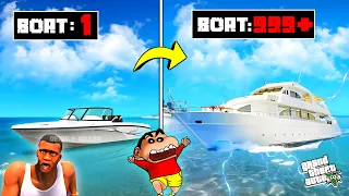 GTA 5 : Shinchan And Franklin Upgrading Zero Boat To GOD BOAT😲 ! (GTA 5 Mods)