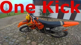 How to start cold KTM 525 EXC with one kick. [ENG SUB]