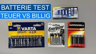 Batterie Test, teuer vs billig, wer hält länger durch ?