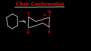 How to do Chair Conformation - Axial, Equatorial, Ring Flip - Organic Chemistry