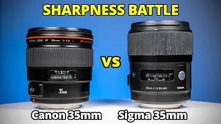 Canon 35mm f1.4 vs Sigma 35mm f1.4 - Sharpness Test no.7