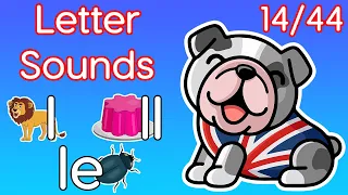 Kids Phonics || English Letter Sounds (14/44) || l - lion || ll - jelly || le - beetle ||