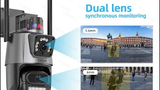 Dual Lens Wifi Supported Camera | iscee App Suported | NVR Supported | Human Detect |Auto Tracking |