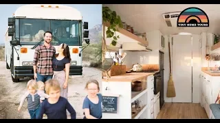 Family Of 6 & Their Beautiful Tiny Home ~ DIY School Bus Conversion