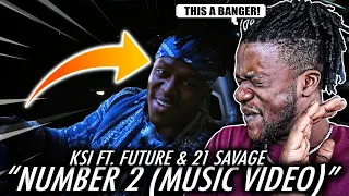 KSI DROPS A BANGER! | KSI – Number 2 (feat. Future & 21 Savage) [Official Music Video] REACTION