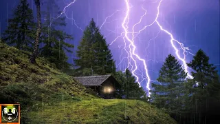 Thunderstorm Sounds | Rain with Heavy Thunder and Loud Lightning Strikes for Sleeping, Relaxing