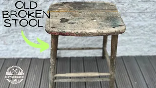 OLD BROKEN STOOL RESTORATION / Heart-warming transformation.