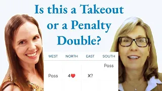 After a 4♥ opening bid, is that a Takeout or a Penalty Double? - with Marla Lawson