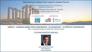 2020 - Capital Link 22nd Annual Invest in Greece Forum - H.E. Kyriakos Mitsotakis