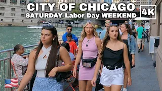 🚶🏿SATURDAY AFTERNOON Labor Day Weekend - State Street & RiverWalk Walking Tour [4K 60fps]