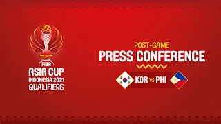 Korea v Philippines - Press Conference | Asia Cup 2021 Qualifiers