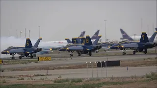 Blue Angels depart Old Oakland Airport after San Francisco Fleet Week 2022 10 10 22