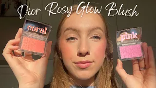 Dior Backstage Rosy Glow Blush in Pink & Coral 🌷 | Comparison and First Impression
