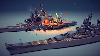 Satisfying Random Destruction #7 Feat. Iowa-class Battleship | Besiege