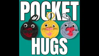 Double sided pocket hug crochet applique RAOK