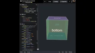 [HTML/CSS/JS] Animated 3D cube