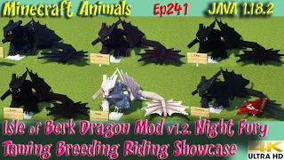 Isle of Berk Dragon Mod v1.2 Night Fury Dragons Taming Breeding Riding JAVA 1.18.2 Animals Ep241