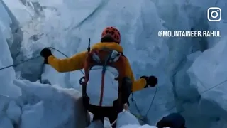 Deadliest part of Everest climb #Kumbhuicefall
