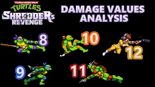 #AD | TMNT Shredder's Revenge: Damage Values analysis on all characters