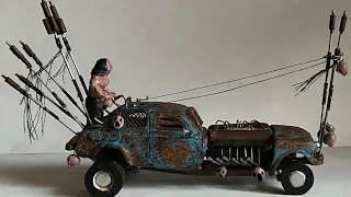 ЗАЗ 965 из дерева в масштабе 1/35 (Mad Max style)