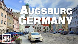 Augsburg Old City Water Channels in the Rain GERMANY  • Virtual Walking Tour in 4K ASMR