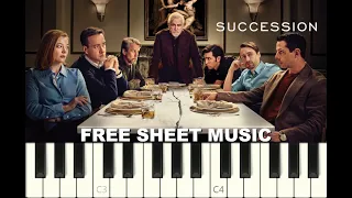 SUCCESSION opening, HBO, 2018, Piano Tutorial with free Sheet Music (pdf)