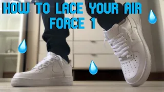 HOW TO LACE YOUR AIR FORCE 1s | LOOSE FIT & BEST WAY ON YOUTUBE!!!!