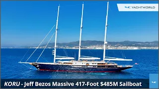 Jeff Bezos $500 Million 417 ft. Yacht Koru Makes Maiden Voyage