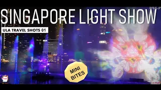 Virtual tour of Singapore | Musical Light and Water show | Marina Bay Sands | Singapore | Ula flicks