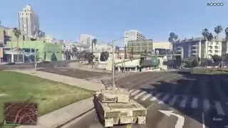 Grand Theft Auto V: TANK RAMPAGE & 5-star getaway!