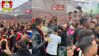 Crazy Scenes As Leverkusen Players & Fans Celebrate First Bundesliga Title In History
