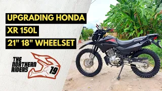 HONDA XR 150L | Wheelset Upgrade from stock to 21" 18" |  The Northern Riders