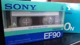 Распаковка аудиокассеты SONY EF90 improved
