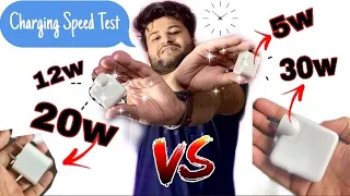 Iphone 11 Charging Speed Test 20w vs 12w vs 5w..! Which Charger is Fastest ?