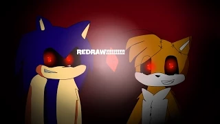 sonic.exe and tails doll Redraw speedpaint