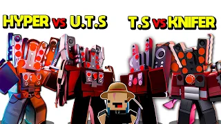 KNIFE VS HYPER VS TITAN SPEAKERMAN VS UPGRADED | TOILET TOWER DEFENSE 🚽