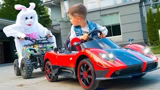 Artem and Easter Bunny & Surprise Toy Car - Fun Story