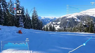 Red ski trail 38, Garlos, Arena Zillertal, amazing and long ski run