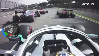 F1 2019 Hamilton last 3 laps after SC - Race Onboard - Brazilian Grand Prix |